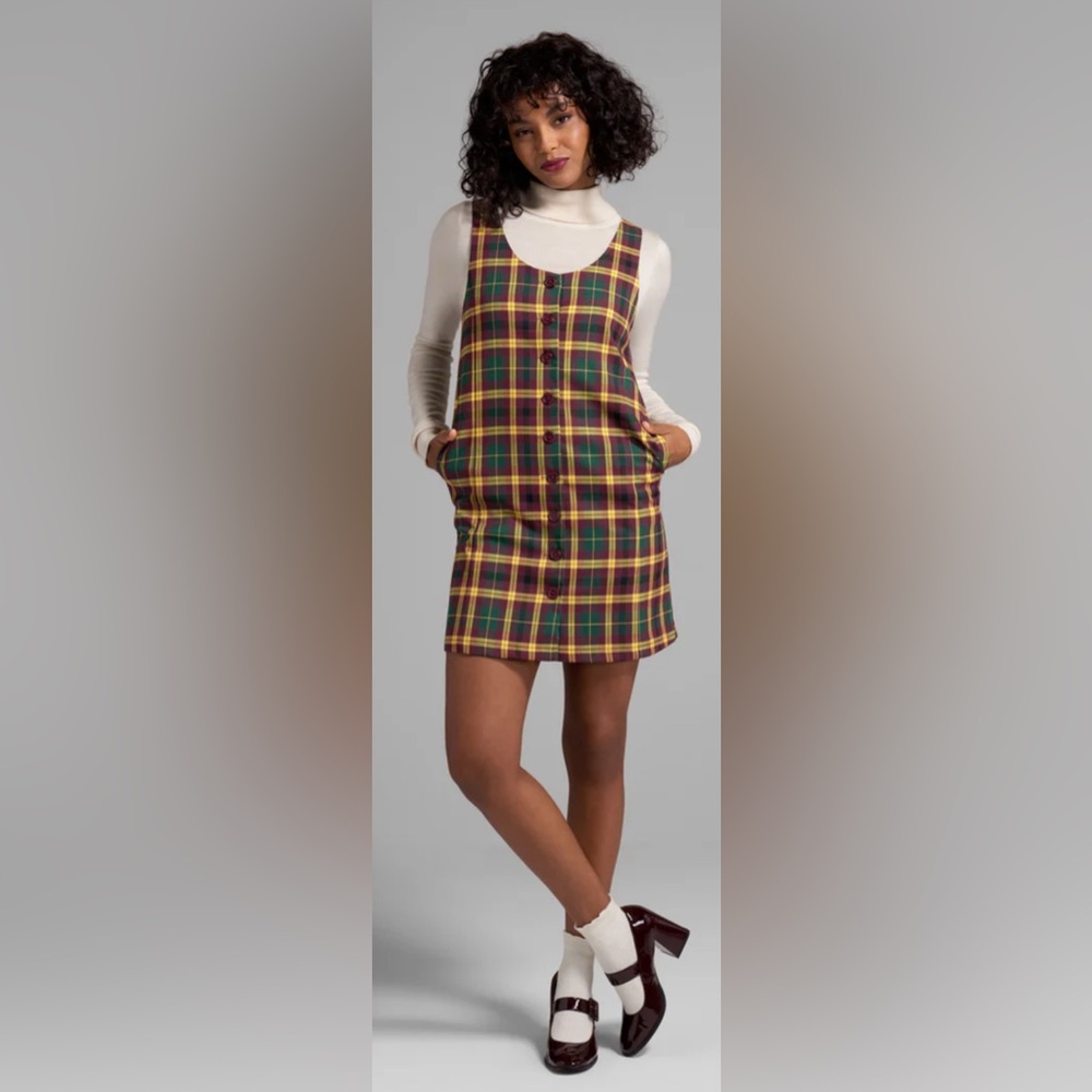 NWT ModCloth plaid dress 4X - She’s so Retro Shift Dress